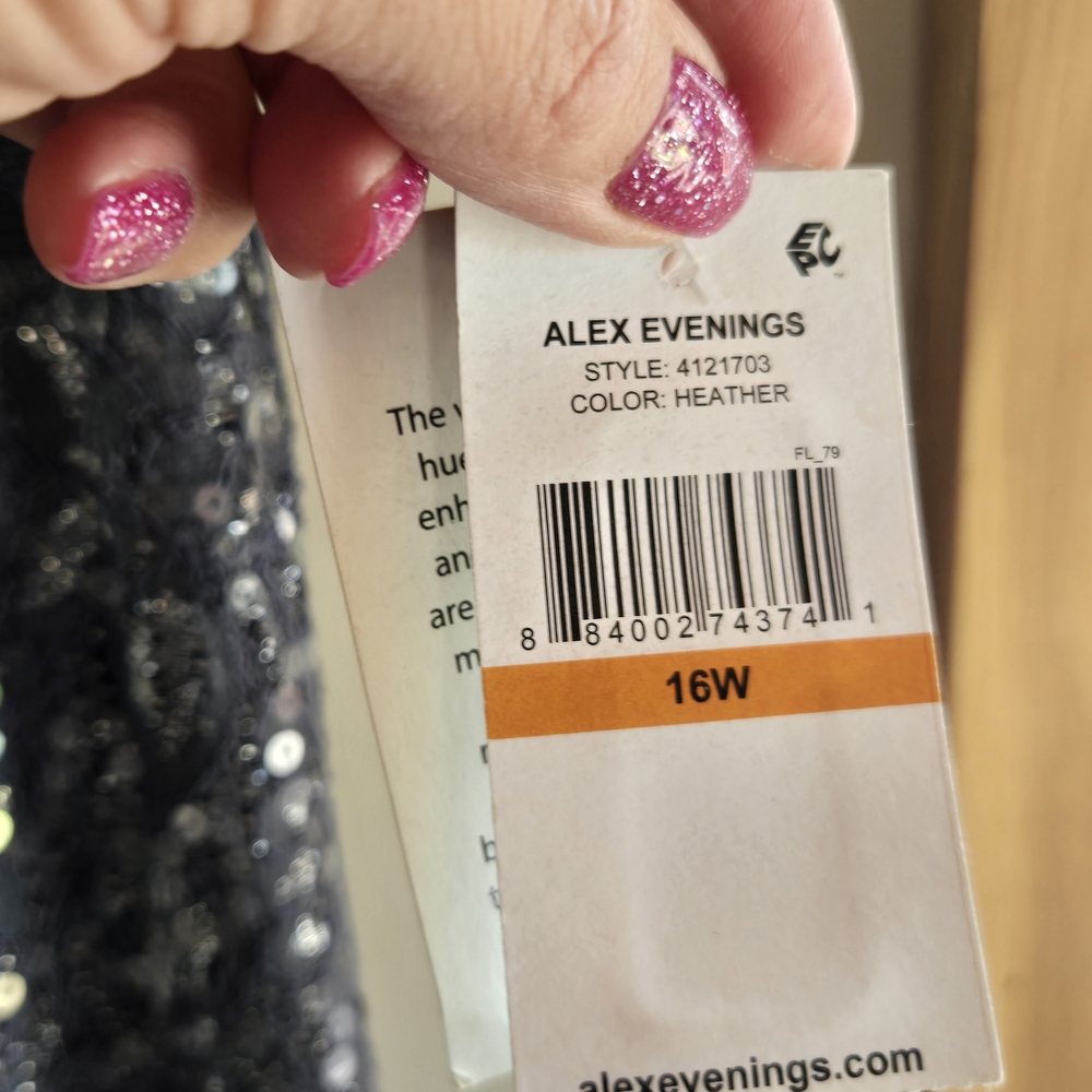 Alex Evenings Heather Sequin Dress - Picture 3 of 7